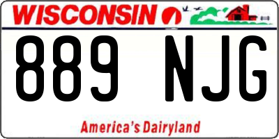 WI license plate 889NJG
