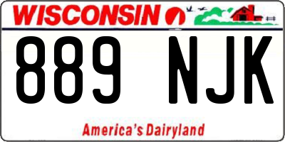 WI license plate 889NJK