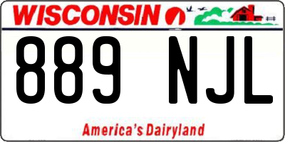 WI license plate 889NJL