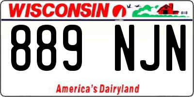 WI license plate 889NJN