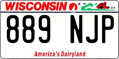 WI license plate 889NJP