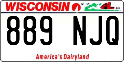 WI license plate 889NJQ