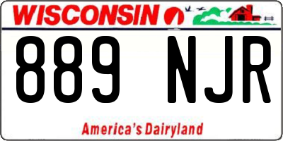 WI license plate 889NJR