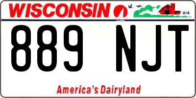 WI license plate 889NJT