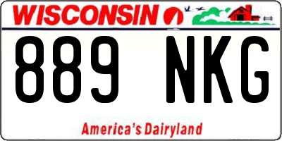WI license plate 889NKG