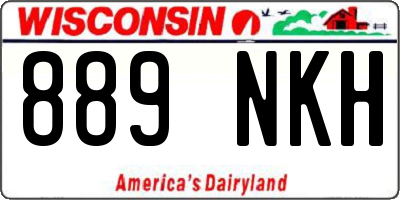 WI license plate 889NKH