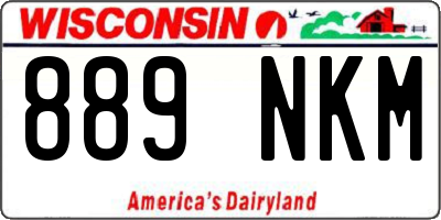 WI license plate 889NKM