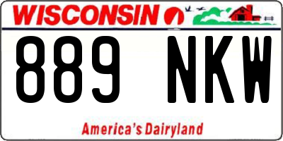 WI license plate 889NKW