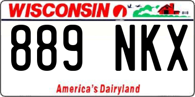 WI license plate 889NKX