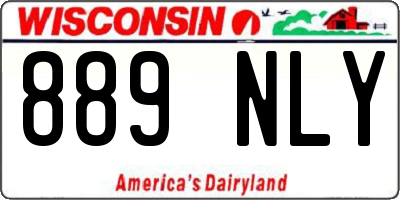 WI license plate 889NLY
