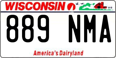 WI license plate 889NMA