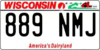 WI license plate 889NMJ