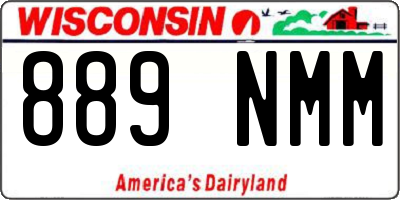 WI license plate 889NMM