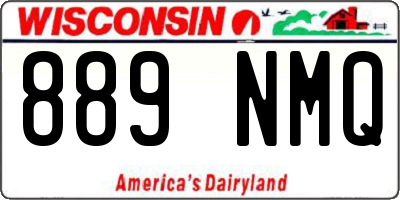 WI license plate 889NMQ