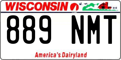 WI license plate 889NMT