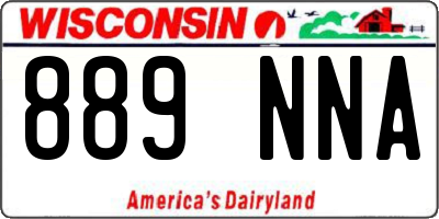 WI license plate 889NNA