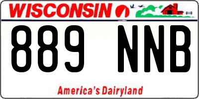 WI license plate 889NNB