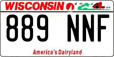 WI license plate 889NNF
