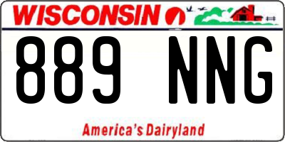 WI license plate 889NNG