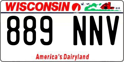 WI license plate 889NNV