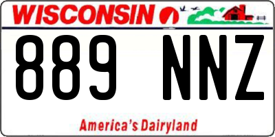 WI license plate 889NNZ