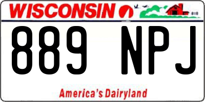 WI license plate 889NPJ