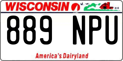 WI license plate 889NPU