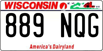 WI license plate 889NQG
