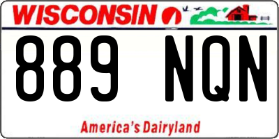 WI license plate 889NQN