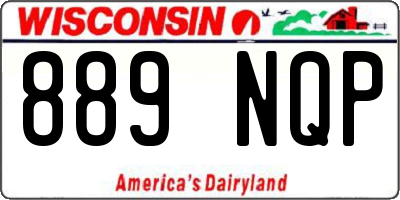 WI license plate 889NQP