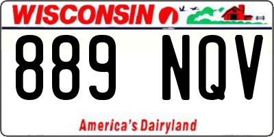 WI license plate 889NQV