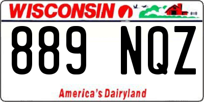 WI license plate 889NQZ