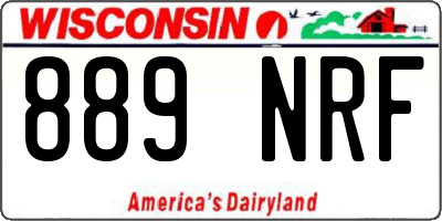 WI license plate 889NRF