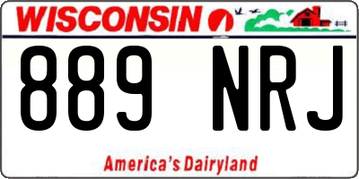 WI license plate 889NRJ