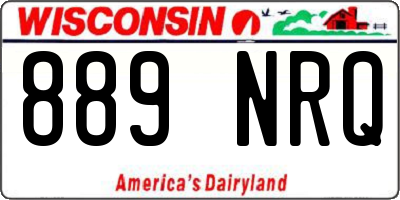 WI license plate 889NRQ