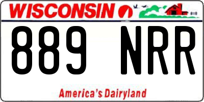 WI license plate 889NRR