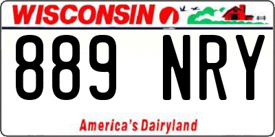 WI license plate 889NRY