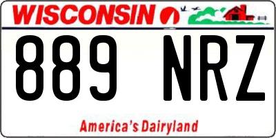 WI license plate 889NRZ