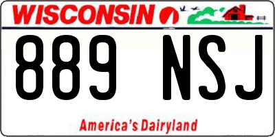 WI license plate 889NSJ