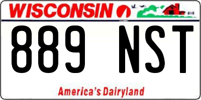 WI license plate 889NST