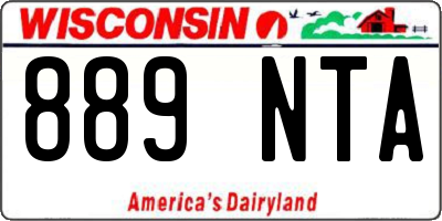 WI license plate 889NTA