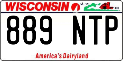 WI license plate 889NTP