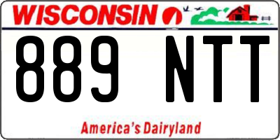 WI license plate 889NTT