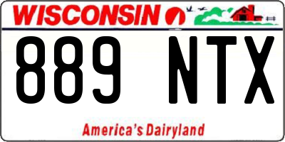 WI license plate 889NTX