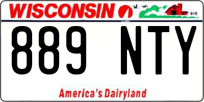 WI license plate 889NTY