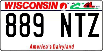 WI license plate 889NTZ