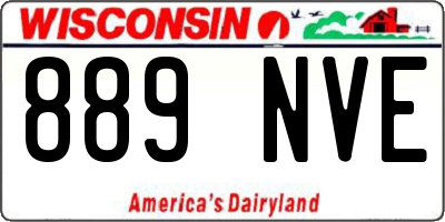 WI license plate 889NVE