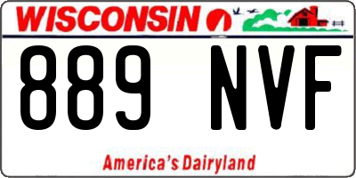 WI license plate 889NVF