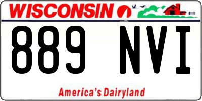 WI license plate 889NVI