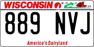 WI license plate 889NVJ